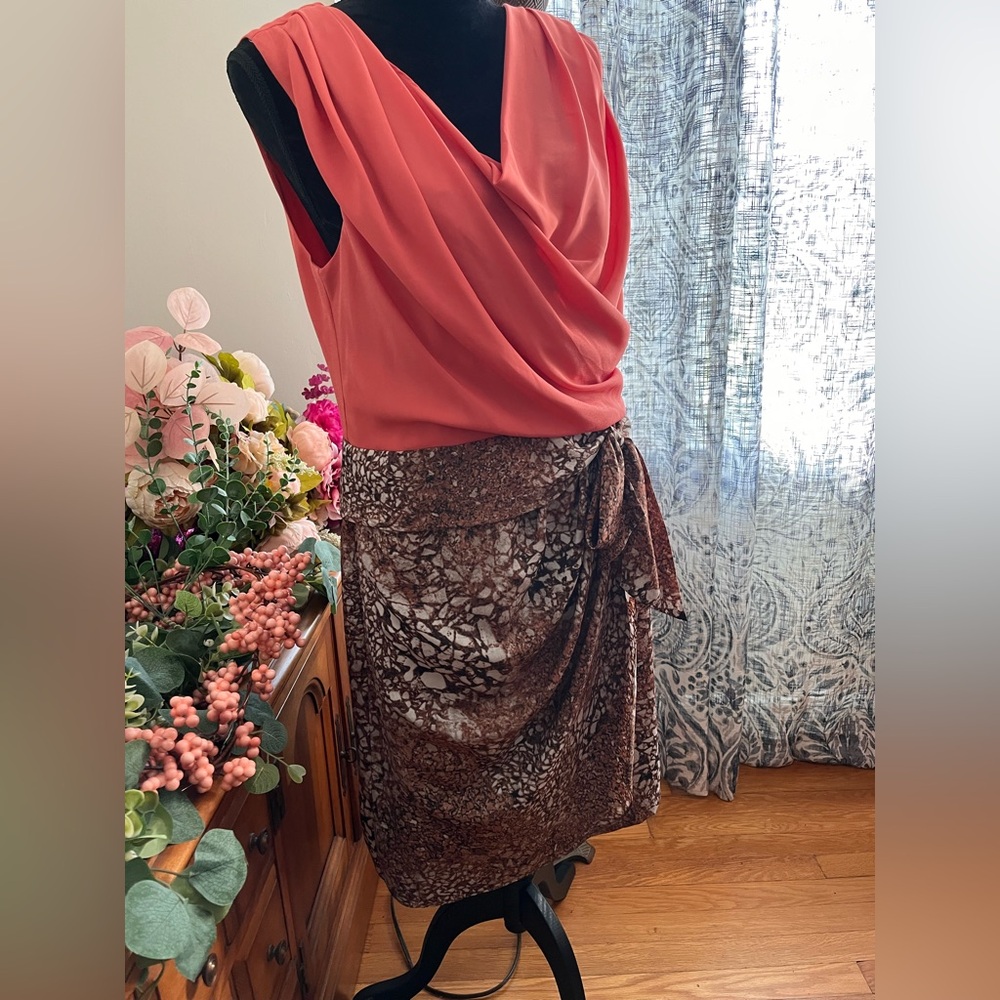 Suzi Chin Vibrant Coral Dress